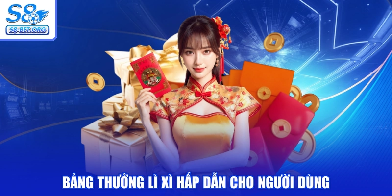 Bảng thưởng lì xì hấp dẫn cho người dùng